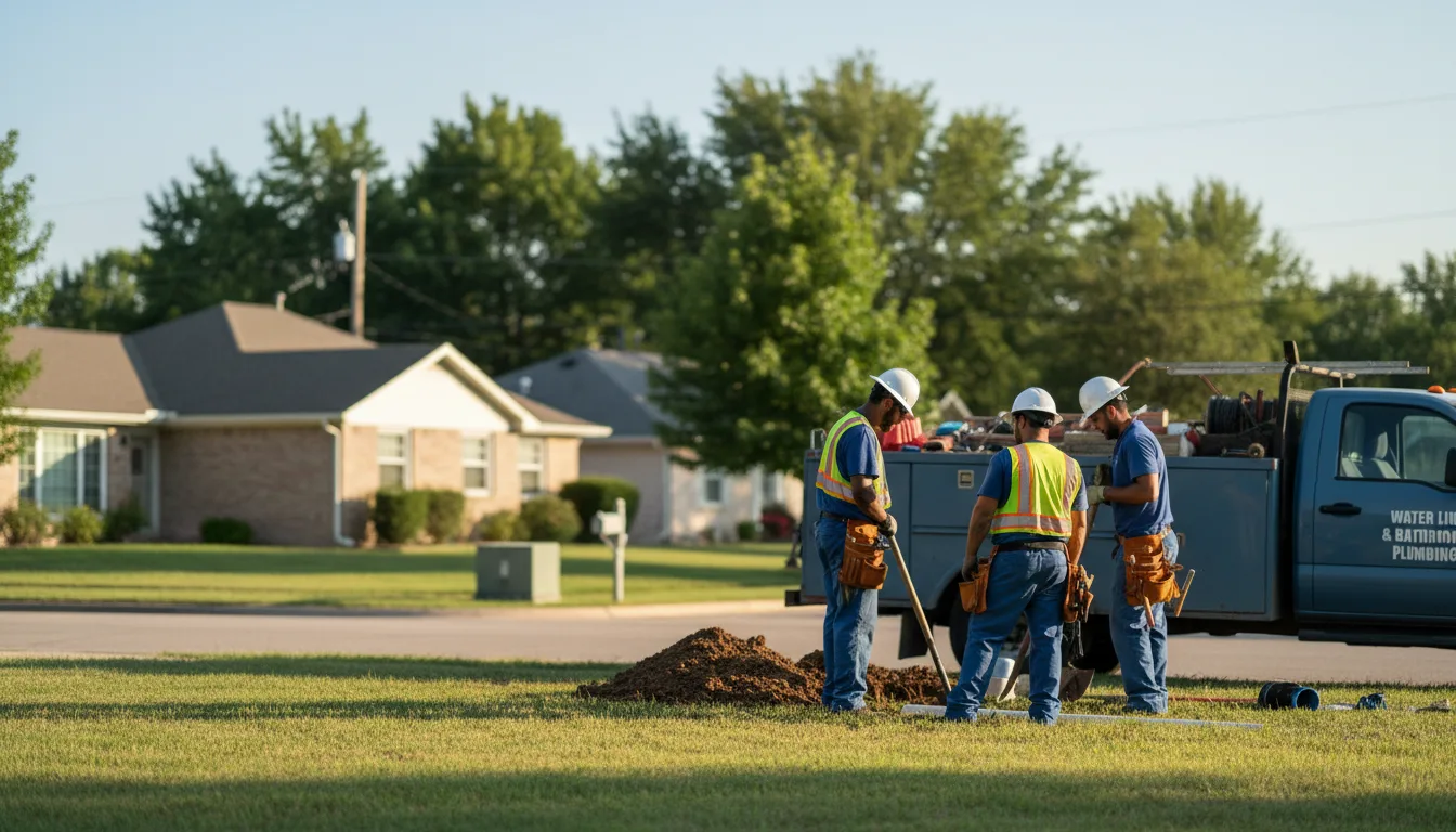 Residential water line and bathroom plumbing service in Forestville, WI